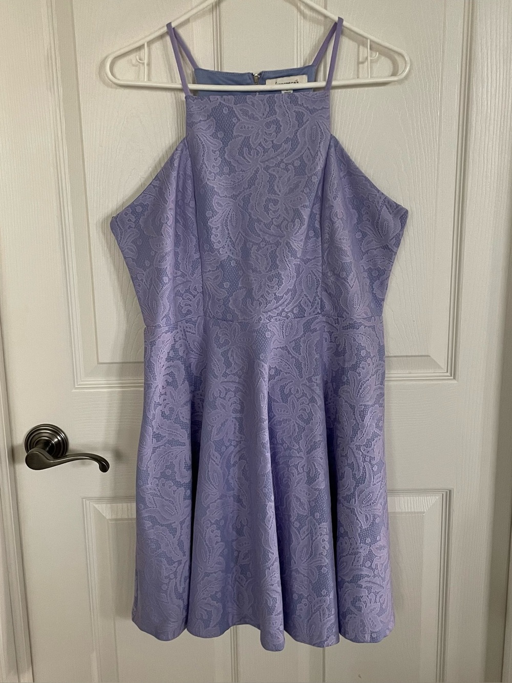 Francesca’s Lilac Floral Print Dress size L